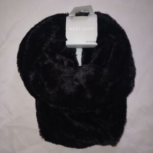 NWT West Loop Womens Faux Fur Black Infinity Scarf Soft Warm Comfort ONE SIZE